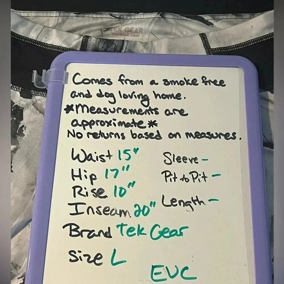 Tek Gear size L marbled Capri leggings EUC - Picture 7 of 9